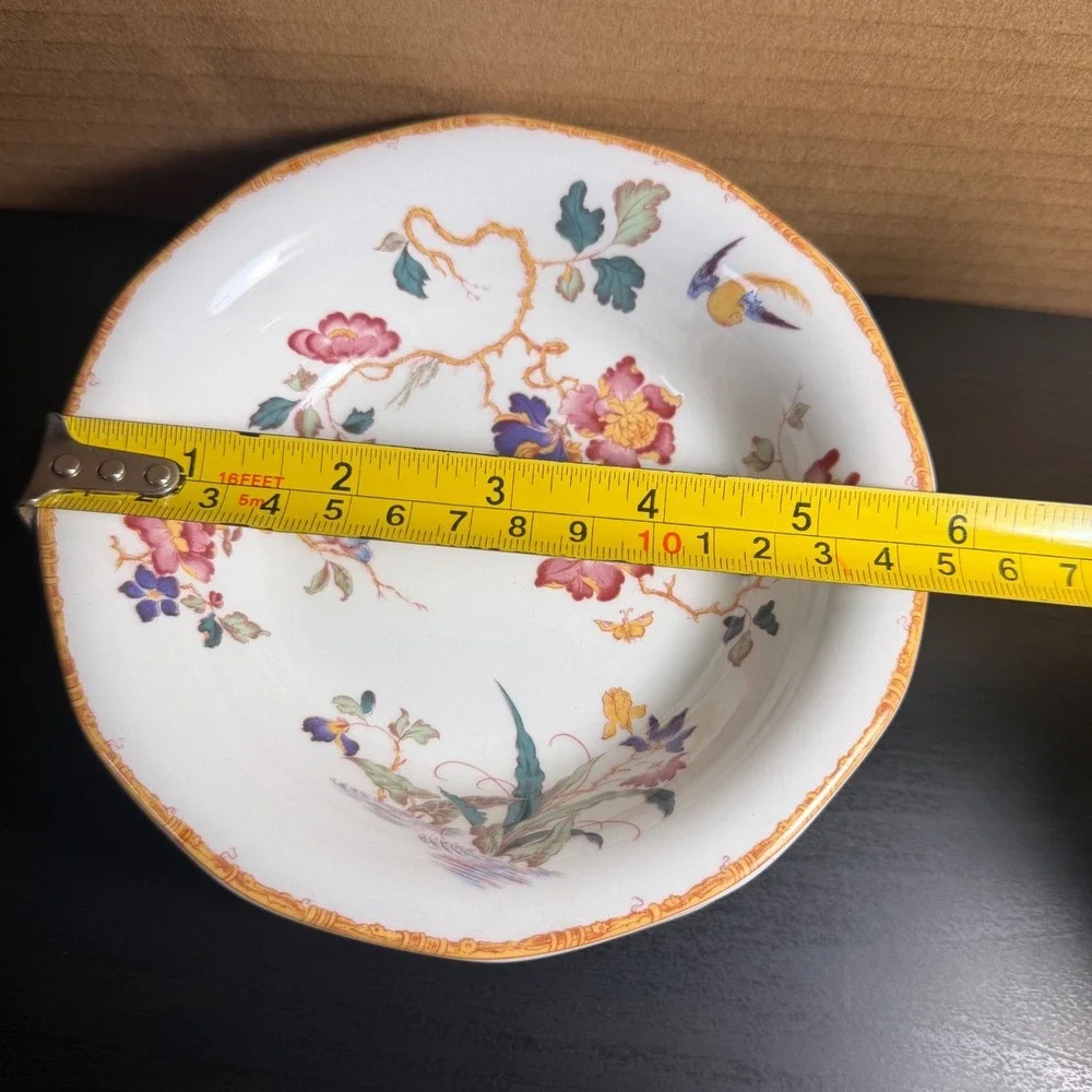 Wedgwood Devon Rose Georgetown Chinoiserie Fruit Bowls Set of 4 Floral Bird 6